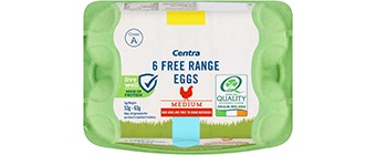 Centra Free Range Eggs Medium (6 Piece)