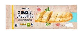Centra 2 Garlic Baguettes (320  Grams)