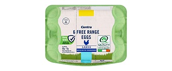 Centra Free Range Eggs Large (6 Piece)