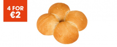 White Batch Crusty Rolls ( 4 for €2.12 )