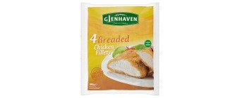Glenhaven Plain Breaded Chicken Fillets (380grm)