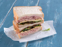 Pulled Ham & Smoke Cheese sandwich