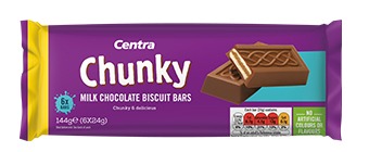 Centra Milk Chocolate Chunky Biscuit (144 Grams)