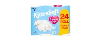 Kittensoft White Toilet Tissue 24 Roll
