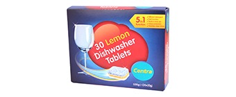 Centra Dishwasher Tabs 5In1 Lem 30'S (600 Grams)