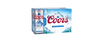 Coors Light Can Pack 8 x 500ml