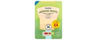 Centra Medium White Cheddar Slice 200grm