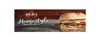 Big Als Homestyle Beef Burgers 4Pk  (280 Grams)